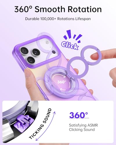 Image of SYNCWIRE Magnetic Phone Ring Holder, for MagSafe Phone Grip Stand Kickstand | 360 Rotation, Double-Sided Magnet, Cell Phone Grip Finger Holder, for iPhone 17 16 15 14 13 12 Pro Max, MagSafe Accessories