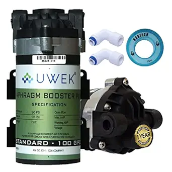 UWEK Standard RO pump 100 gpd original - Corrosion resistant Copper Winding RO Booster Pump Compatible with Aquaguard, Livpure, Pureit, Havells and other RO Water Purifier (1 Year Warranty)