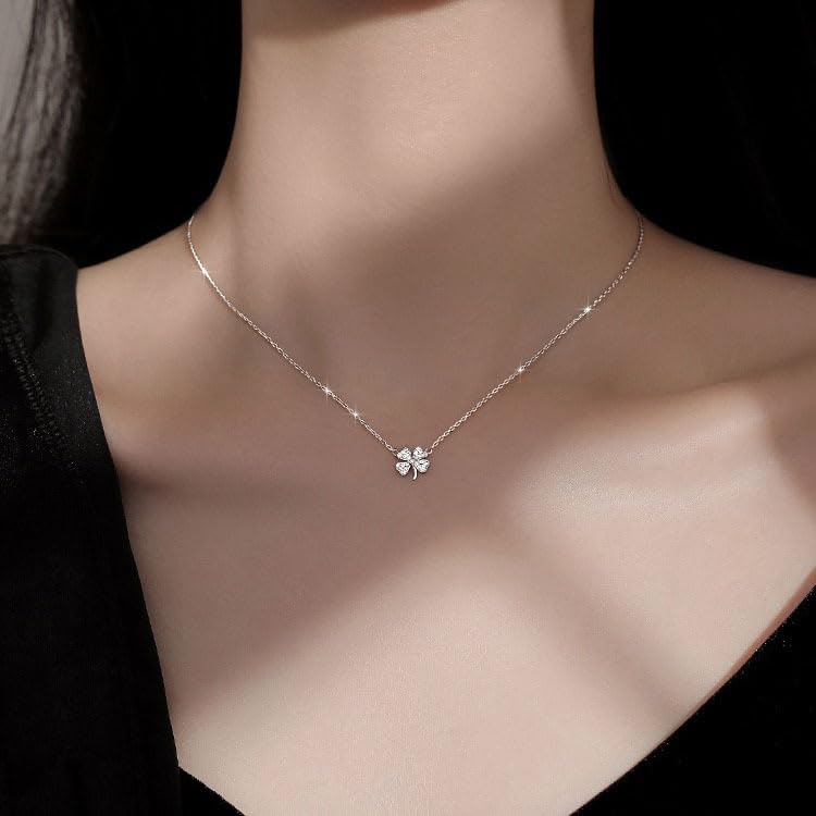 Collier trèfle à quatre feuilles pour femme en style coréen luxe - 4