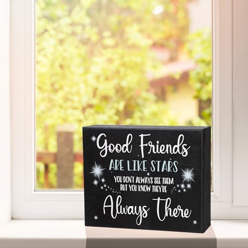 JennyGems-Good-Friends-Are-Like-Stars-Wooden-Sign-for-Wall-Hanging-6-by-8-inches-Black-Friend-Gifts-Made-in-USA JennyGems Good Friends Are Like Stars Wooden Sign for Wall Hanging 6 by 8 inches Black Friend Gifts Made in USA