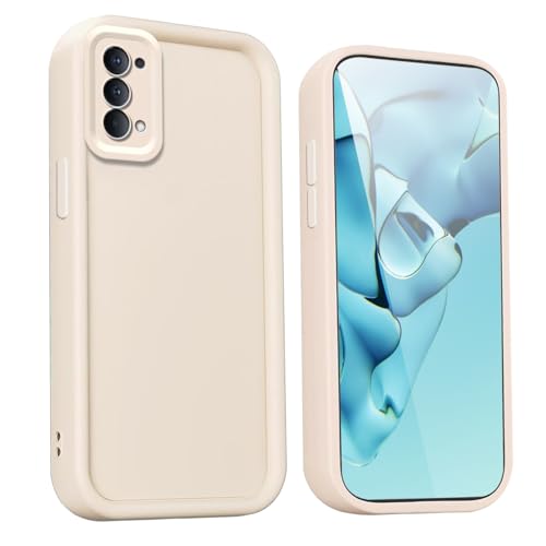 WBWONE Protective Case for Oppo Reno 4 Pro 5G (Reno4 Pro 5G) - Premium Silicone Shockproof Cover with Elegant Design and Anti-Slip Grip - White