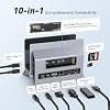 AboveTEK Vertical Laptop Stand, USB C Docking Station MacBook Docking Station with M.2 SSD Expansion