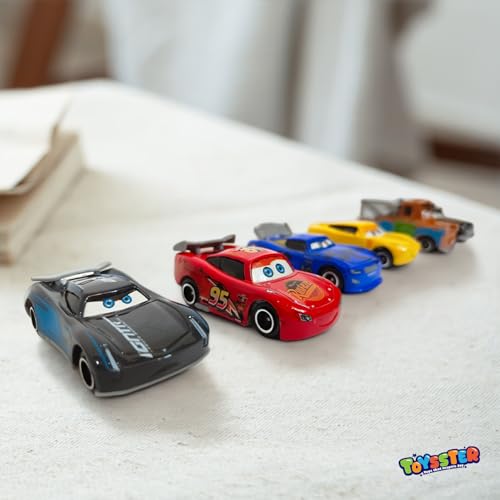 Image of Mini Metal Die Cast Car Toy Play Set of 6 Free Wheel High Speed Unbreakable Small Racing Movie Vehicle Car for Exciting Playtime Adventures for Kid Multicolour
