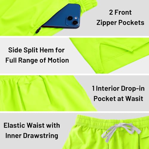 Image of MIER Men's Workout Running Shorts Lightweight Active 5 Inches Shorts with Pockets, Quick Dry, Breathable