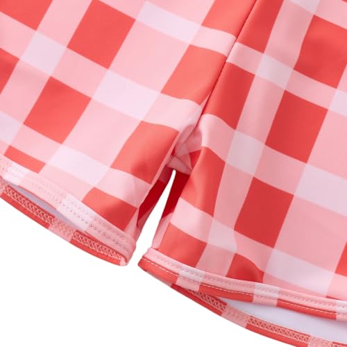 Image of UMELOK Girl Rash Guard Swimsuit 2-Pieces Long Sleeve Bathing Suit 4-12Years | Kids Swimwear Sets,UPF 50+ Sun Protection,Soft And Comfortable Fabric,Swimming Pool,Beach