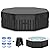 Mosener 75" X 75" X 25" Hottub, 4-6 Person Inflatable Hot Tub, Portable Blow Up Hot Tub Octagonal Portable Outdoor Spa with 130 Bubble Jets and Heater Pump, Filter
