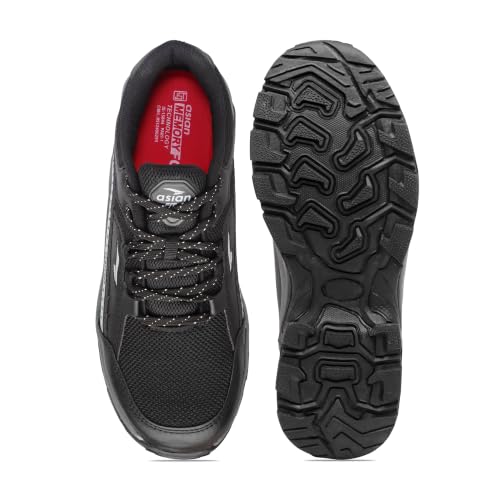 Image of ASIAN Protective-01 Men's Safety Shoes | Breathable Mesh Upper, Heavy-Duty Grip Sole, Lace-Up Work Shoes for Construction & Factory Use