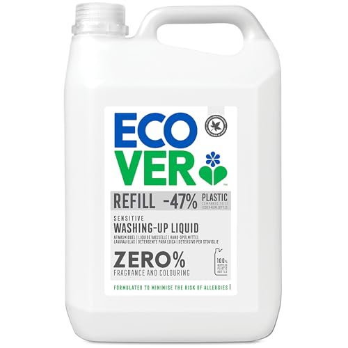 ECOVER(エコベール)エコベールゼロ 食器用洗剤 詰め替え用 5000ml 大容量 業務用 無香料 無着色 肌に優しい 植物由来