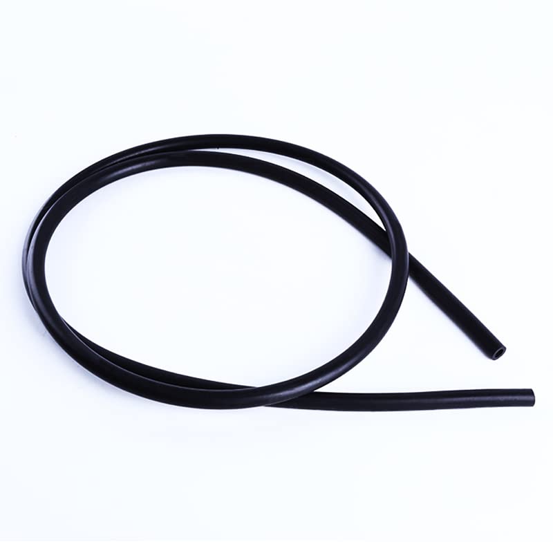 GatherTOOL 1Meter/pc ID 1mm /2mm/ 3mm /4mm/ 5mm/ 6mm /7mm/ 8mm/ 9mm/ 10mm Black Rubber Hose Flexible Soft Silicone Tube Pipe for Aquarium Air Pump (Specification : 3x5mm)