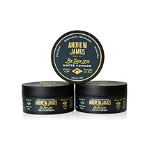 ANDREW JAMES Matte Pomade 3-Pack | BE EASY LITE | Natural Matte Look | Medium Hold | Sulfate Free | Fuller Look For Your Hair | Travel Friendly | Made For Men And Women | 2.75 Ounce Each