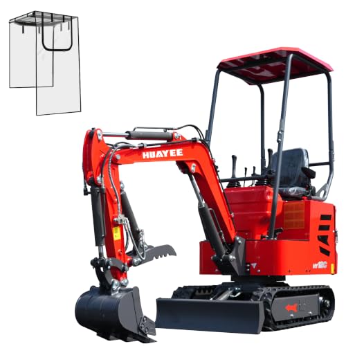HUAYEE HY12C 1.2T Mini Excavator with All-Weather Rain Enclosure B&S