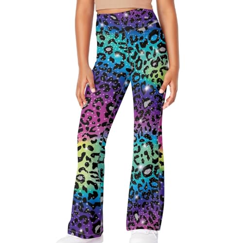 Dreaweet Cute Flare Leggings for Girls 5-14 Years Old High Waisted Yoga Pants Girls Leggings for Workout Athletic Dancing2