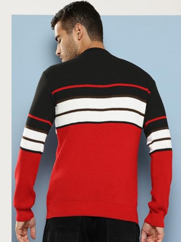Image of Aarika Mens Winter Wear Black Colour Solid Woolen Sweater