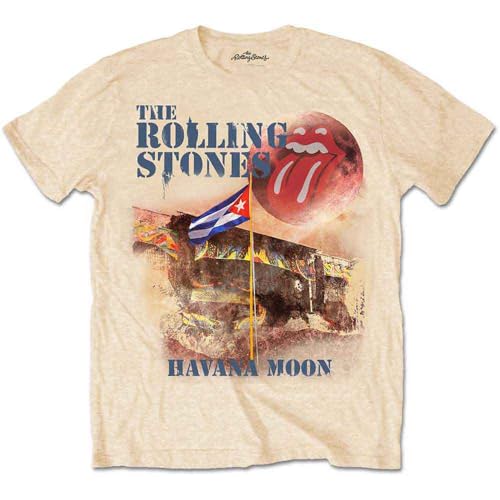 Image of The Rolling Stones Havana Moon Official Tee T-Shirt Mens Unisex (Small) Yellow