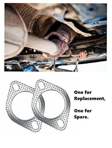 Image of Strongthium 2PCS 2.5 inch Exhaust Gasket 2 Bolt | for 2.5 Inch Muffler Flange Manifold 120-06310-0002 High Temperature