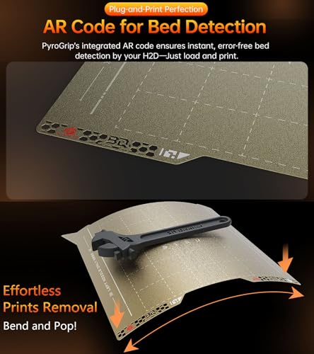 Image of BIQU PyroGrip Build Plate for Bambu-Lab H2C 3D Printer | Double-Sided Textured PEI Spring Steel Sheet for Bambu-Lab H2C, Print Area 350x325mm, 1 Piece