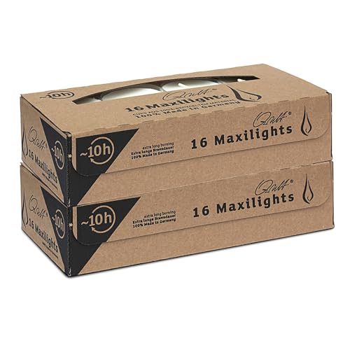 Qult Farluce Teelichter in Kunststoffhülle - Rußfrei - unbeduftet - Nightlights und Maxilights (Qult Farluce Maxilights, 2)