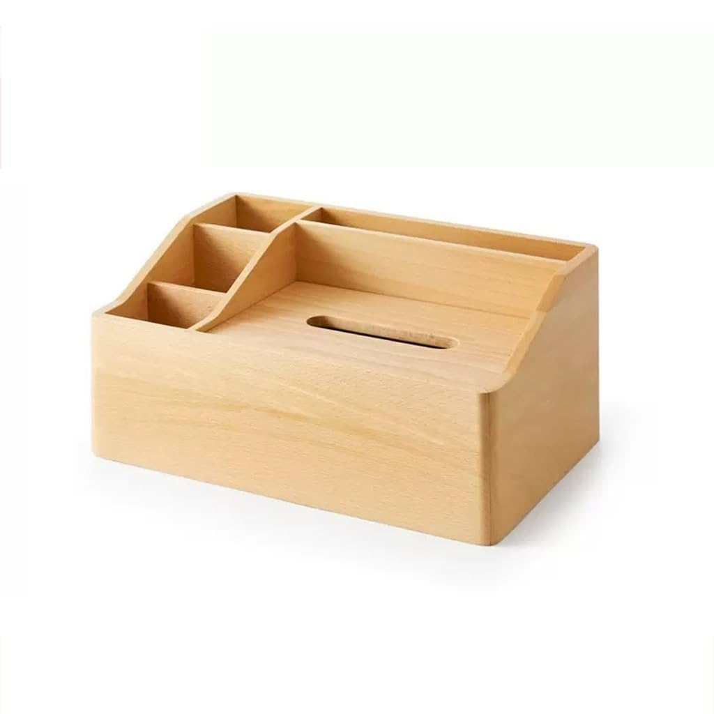 Scatola porta fazzoletti in legno multifunzionale scatola portaoggetti per fazzoletti da tavolo telecomando scatola di immagazzinaggio cosmetica scatola di fazzoletti dispenser organizer per