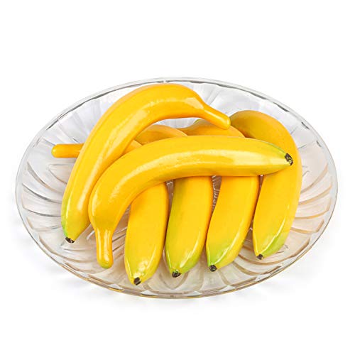 Kesoto 6PCS Fake Bananas Realistic Artificial Fruit for Home Decor