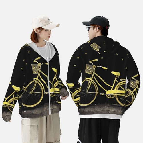 Chaqueta con capucha amarilla de protección solar miniatura 7