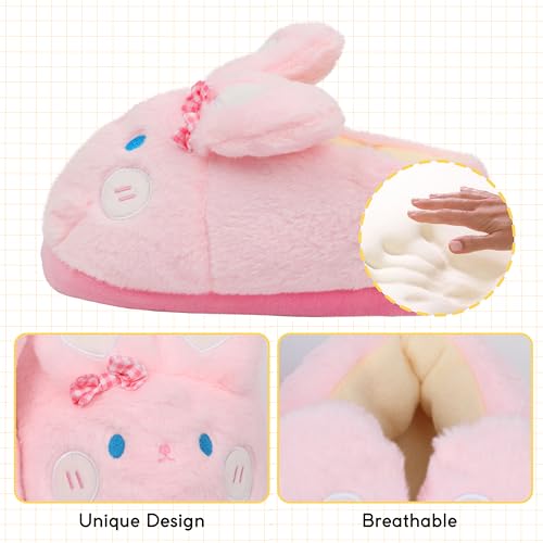 Image of Women Animal Slippers Cute Plush House Shoes Warm Novelty Cartoon | Slippers Gifts for Birthday Christmas
