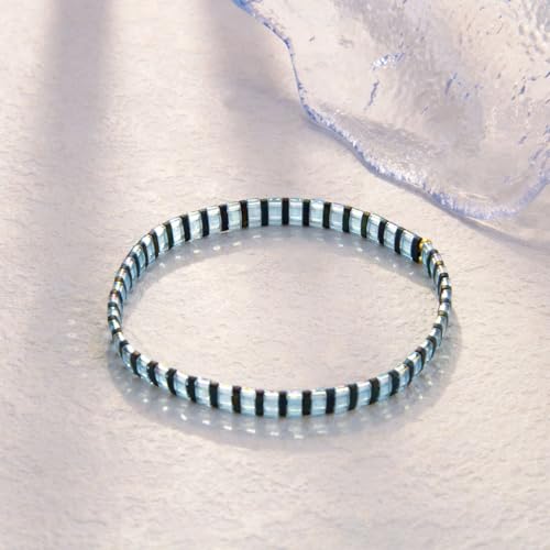 Image of KELITCH Women Tila Beads Stretch Bracelets Handmade Women Charm Strand Beaded Bracelets Summer Jewelry