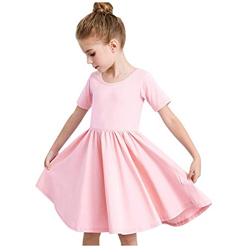 Girls Outfits&Set 3-4 Years, Toddler Kids Baby Girls Solid Casual A-Line Twirly Skater Dress Party Princess