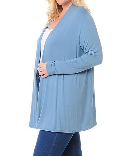 Image of Pastel by Vivienne Women's Long Sleeve Jersey Plus Size Cardigan