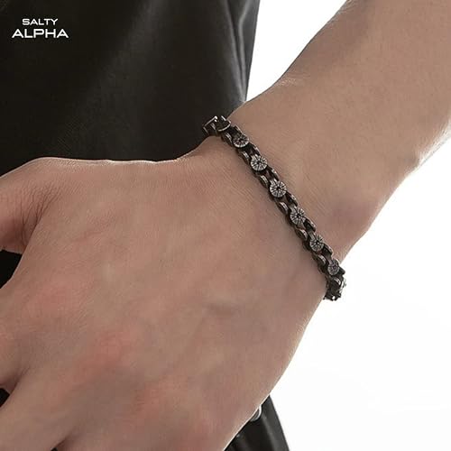 Image of SALTY ALPHA Leopard Classic Bracelet for Men & Boys | Stainless Steel | Wrist Band | Fancy & Stylish | Birthday Gift | Aesthetic Jewellery | Accessories for Everyday Wear | Christmas, Marriage, Birthday | Gift for Valentine Day