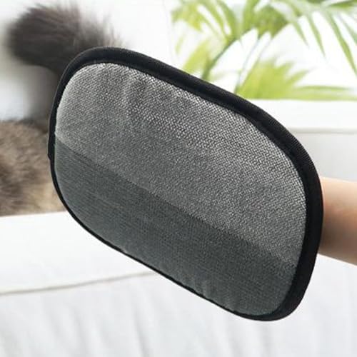 Generisch Fellmagnet, Pfotenmond Fellmagnet, Double-Sided-Pet-Grooming-Gloves, Fellhandschuhe Fingerlos Katze, Pet Hair Remover Glove, Hund Handschuhe Fellpflege Für Glattes und Gesundes Fell