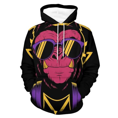 Hoodie Gorille unisexe sweat à capuche manches longues S pour homme et femme
