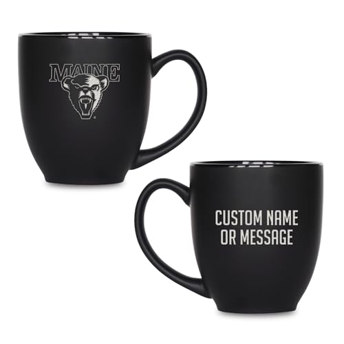 Image of Rico Industries NCAA Primary 15-Oz Personalized Matte Black Bistro Mug - for Hot or Cold Drinks