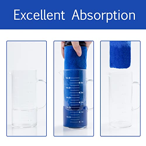 Carcaticz Microfiber Towels For Cars, Microfiber Cleaning Cloth For Cars, Waxing And Polishing Towels, Lint Free, Scratch-Free, High Absorption, Blue & Gray, 16 In X 16 In, 530Gsm, 6Pack #TOP4