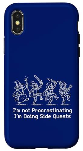 I'm Not Procrastinating I'm Doing Side Quest RPG�Q�[�}�[ �X�}�z�P�[�X iPhone X/XS �p