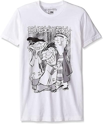 Ed Edd N Eddy Eds Tv Show Mens T-Shirt Casual Cotton Unisex White Tees Tops M