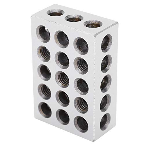 1 Paar Präzisions-Blöcke, Spannblöcke Metrisch 23 Löcher Matched Parallelblöcke für Werkzeugmaschine Matched Machinist 123 Gehärtetes Fräswerkzeug 2.5 x 5 x 7.5 cm