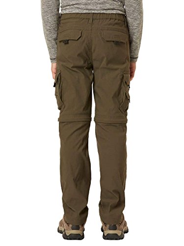 UNIONBAY Boy's Youth Convertible Lightweight Comfort Stretch Cargo Pants/Shorts (X-Small, Dk Reptile)2