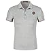 Desconocido Camiseta for hombres Bengala Bandera Impresión de manga corta Camisa de jarro de golf for verano (Color : Gray, Size : XXL)
