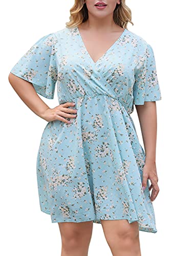 Image of Nemidor Women Plus Size Summer Dress Casual Boho Swing Pocket
