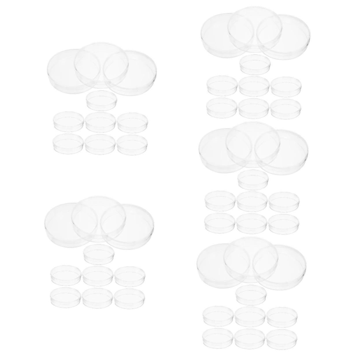 Gatuida 50pezzi Piastre Da Coltura Cellulari Trasparenti Plastica Per Esperimenti Di Laboratorio e Ricerca Scientifica Design Resistente e Pratico Con Coperchio