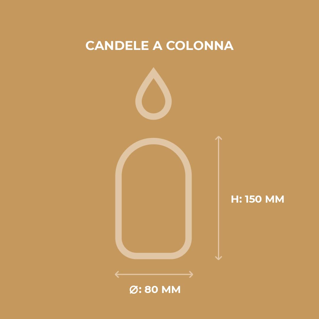 Horeca Candles - Candele a Colonna Avorio - Ø 8 x 15 cm - Set da 16 Candele Decorative - Lunga Durata 60 Ore - Cero Inodore - Cera di Paraffina- Antigoccia - Senza fumo - Qualità RAL