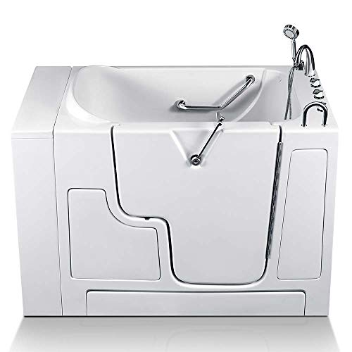 Energy Tubs Wheelchair Accessible Walk-In Bathtub 32 in. x 52 in. Therapeutic Soaking Bathtub and Faucet Set (White) (Right Drain) Energy Tubs Wheelchair Accessible Walk-In Bathtub 32 in. x 52 in. Therapeutic Soaking Bathtub and Faucet Set (White) (Right Drain)