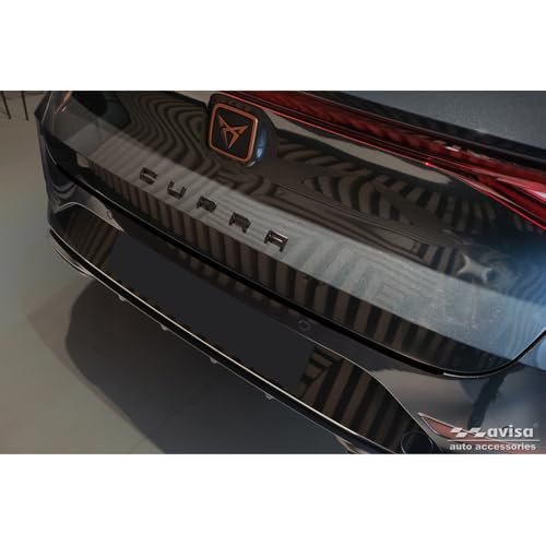 Protection seuil arrière inox noir Seat Leon Sportstourer Cupra Leon 2020-2024 'Ribs'