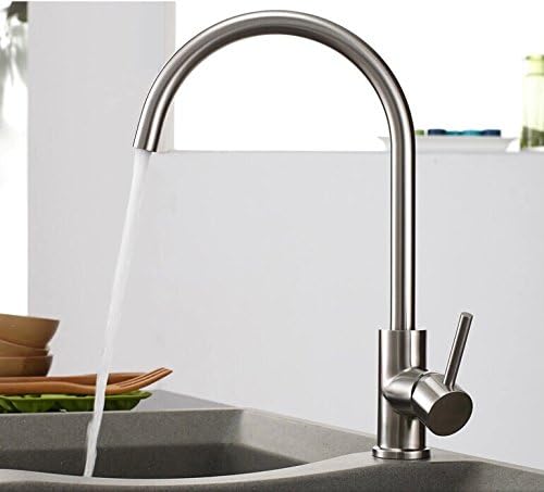 Brushed stainless steel kitchen faucet - Amazon.com