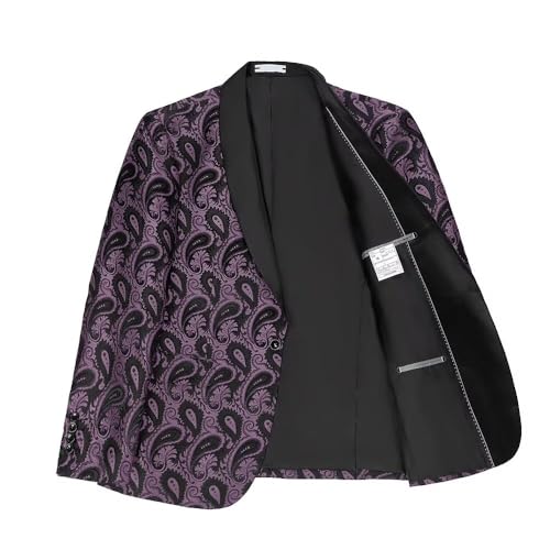 Men's Floral Tux Suit Jacket One Button Slim Fit Paisley Wedding Suit Blazer for Men Prom Party Dinner Jacket Sport Coat4