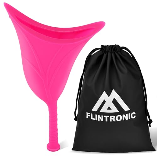 flintronic Urinella para Mujer, Urinario Portatil Mujer, Reutilizable Orinal Mujer, Orinal Embudo de Silicona para Orinar de Pie para Viajes, Actividades al Aire Libre, Camping, Festivales (Rosa) - imagen 9