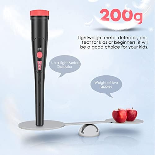 Metal Detector Pinpointer, PaNt Lightweight Waterproof 360°Search Gold Treasure Finder Probe Metal Detectors Kids and Adult, With Buzzer Vibration LED Wand Metal Detecting Tool for Gold, Coin,Silver