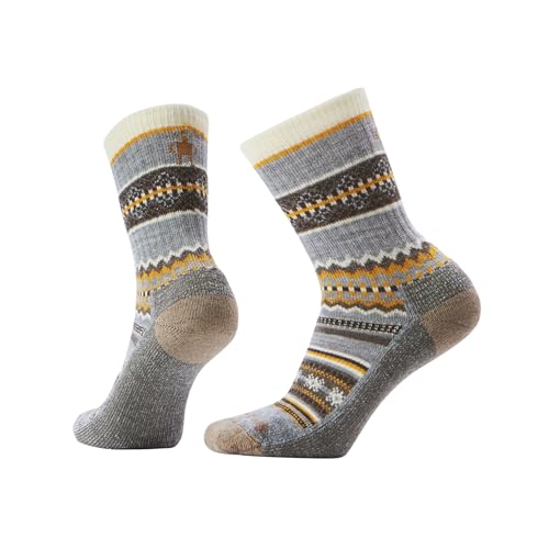 Smartwool, Unisex, Everyday Snowed In Sweater Crew Socks, Light Gray, Medium