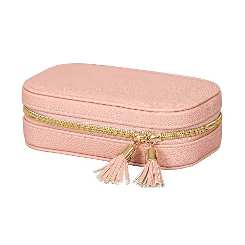 Compact Travel Jewelry Roll, Taupe - accents