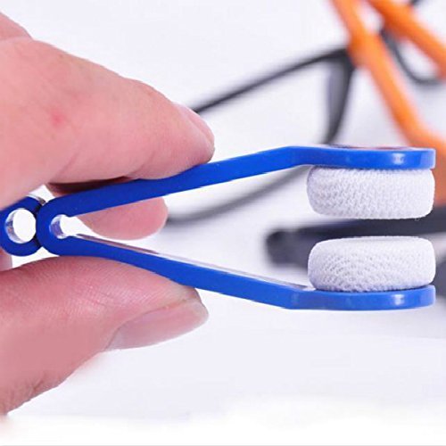 LERORO 5 Pcs Mini Sun Glasses Eyeglass Microfiber Spectacles Cleaner Soft Brush Cleaning Tool Mini Microfiber Glasses Eyeglasses Cleaner Cleaning Clip